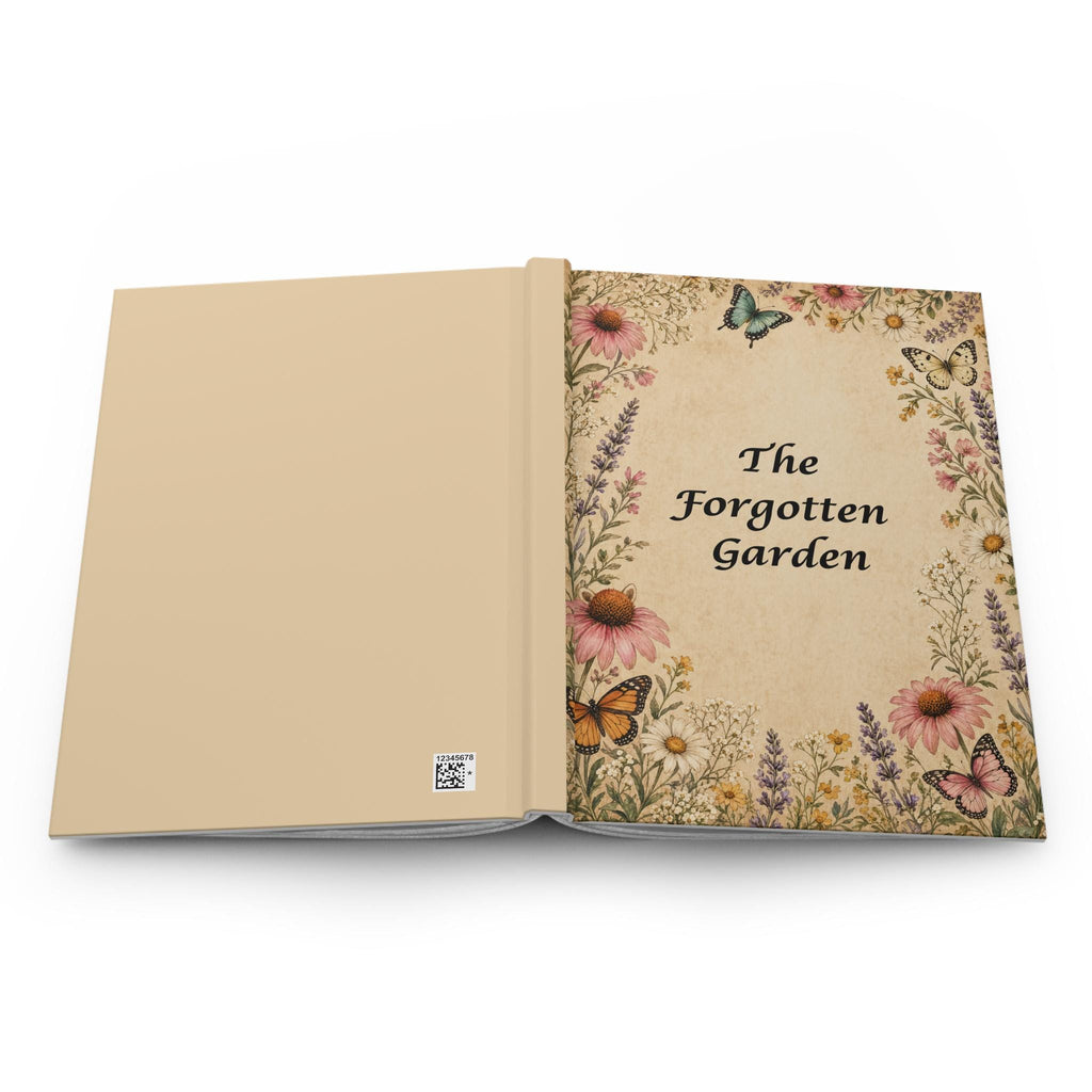 Forgotten Garden Floral Hardcover Journal | Botanical Butterfly Vintage Notebook for Women