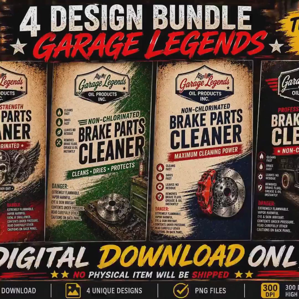 Garage Tumbler Wrap, Vintage Auto Shop Design for Mechanics | Digital Download