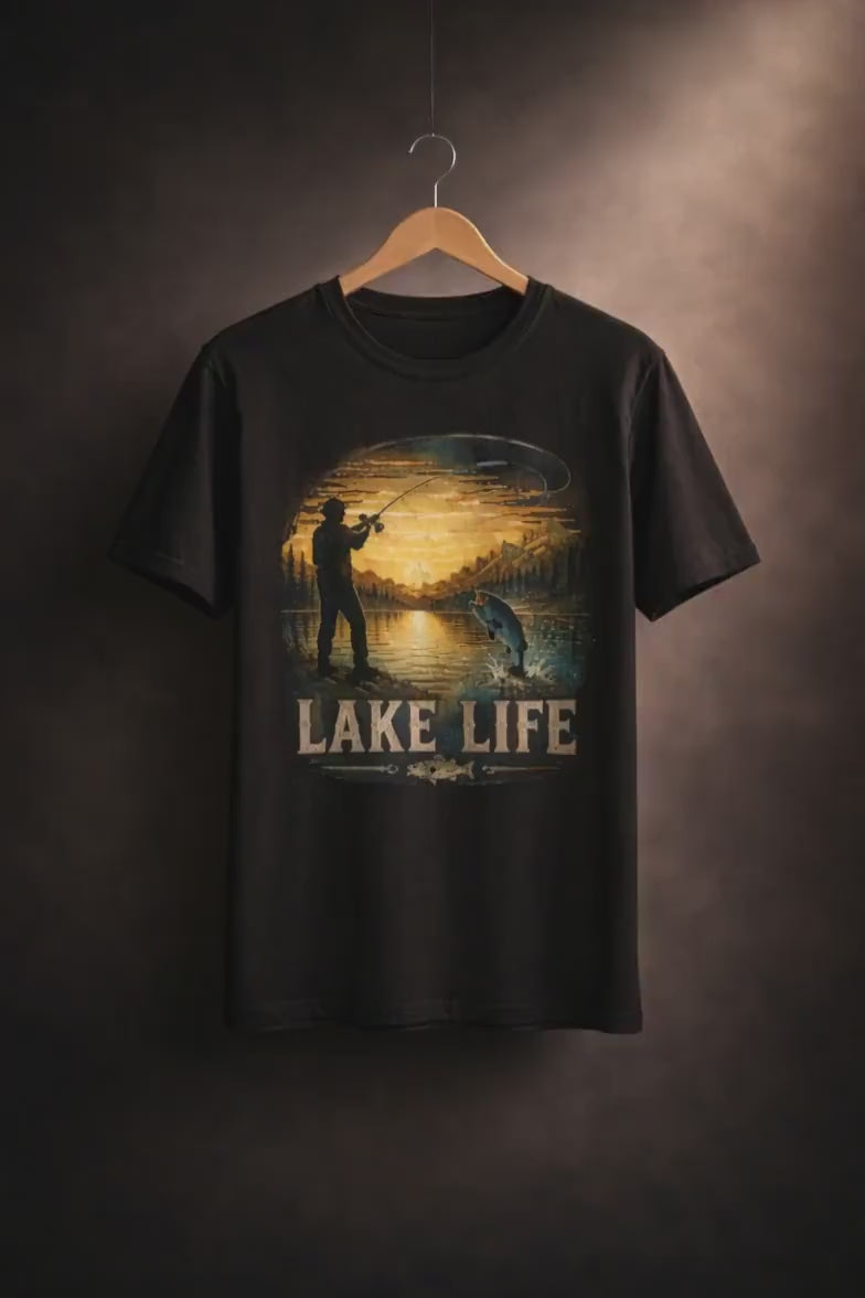 Lake Life Comfort Colors Fishing Shirt Outdoor Adventure Gift Him Her Lake House Tee