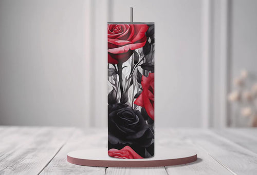 Black Rose Tumbler|20oz/ Tumbler|Coffee Cup